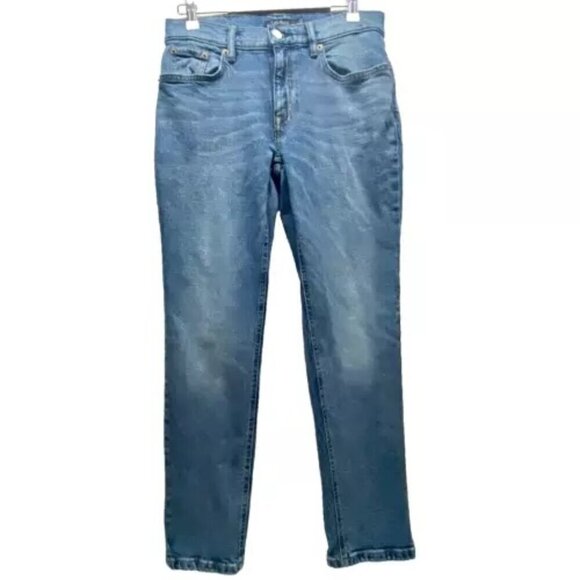 Lauren Ralph Lauren LRL Ladies Blue Jeans Size 2 Straight Leg Mid Rise GUC - Picture 1 of 8